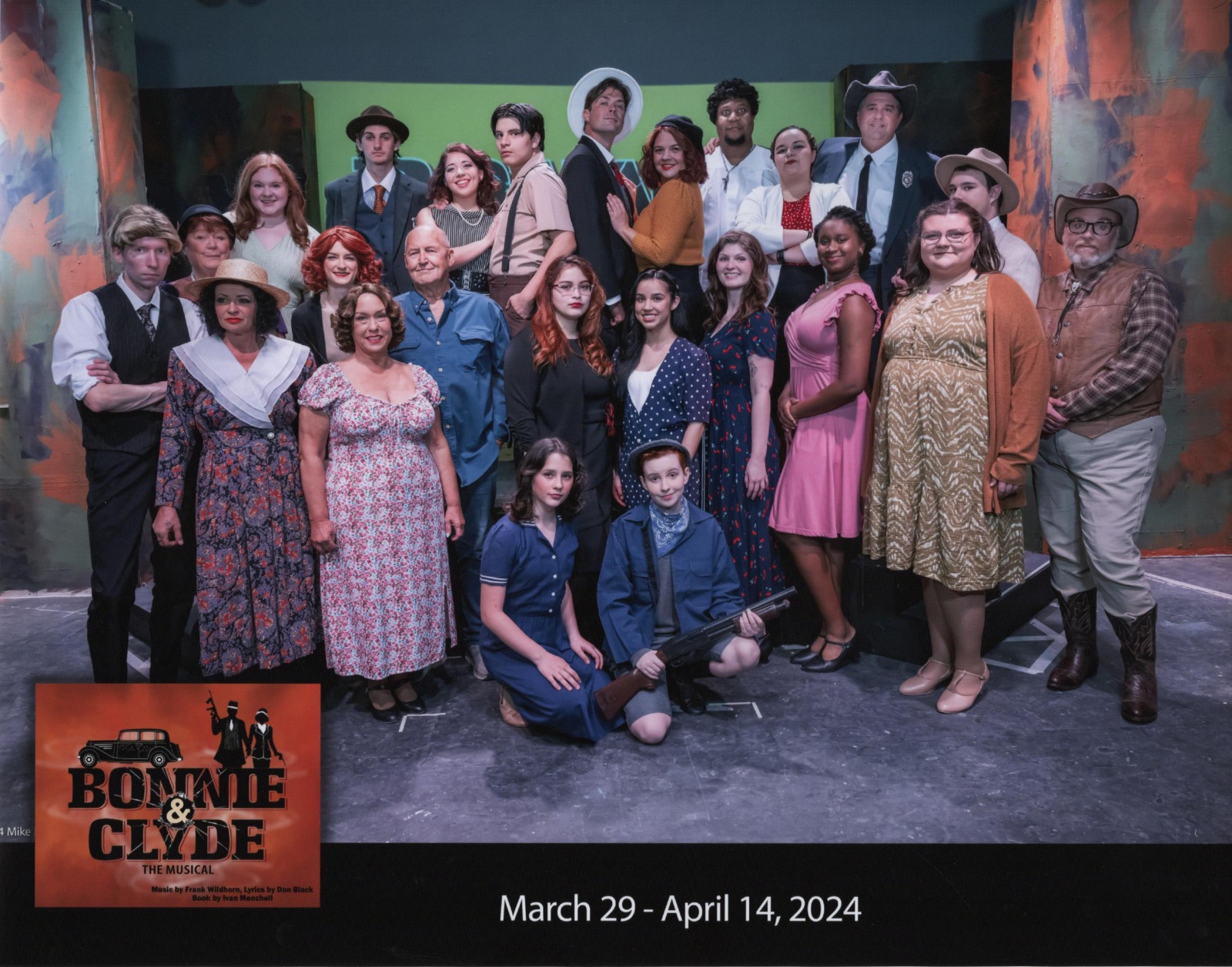 Cast photo for Bonnie and Clyde